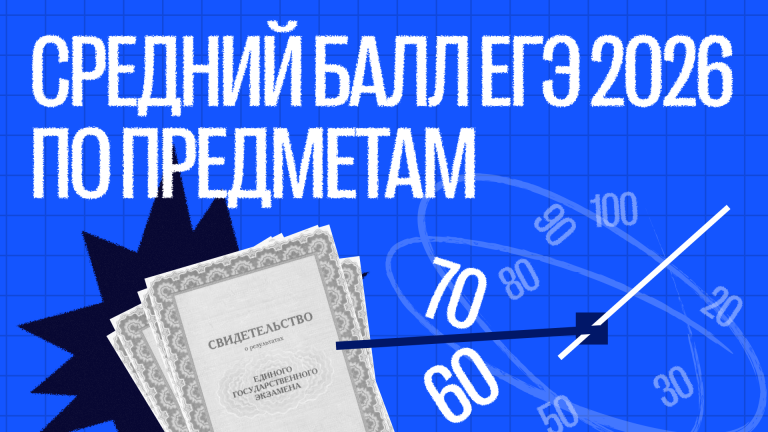 Средний балл ЕГЭ 2026 по предметам